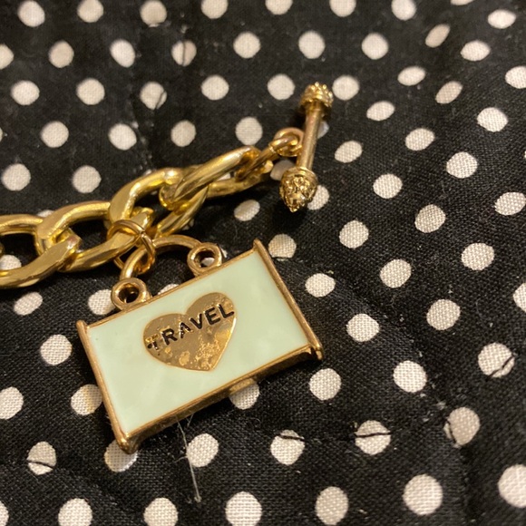 Super cute costume bracelet pink and gold tone - Picture 2 of 5